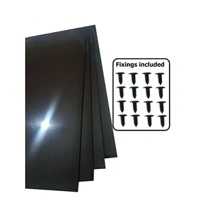 Image of BLACK Rally Motorsport Mud Flaps 50cm x 40cm 4mm MSA spec x4 With Fittings