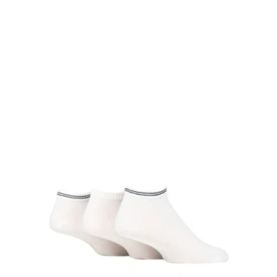 Image of Mens 3 Pair SOCKSHOP TORE 100% Recycled Fashion Cotton Sports Trainer Socks White 7 11