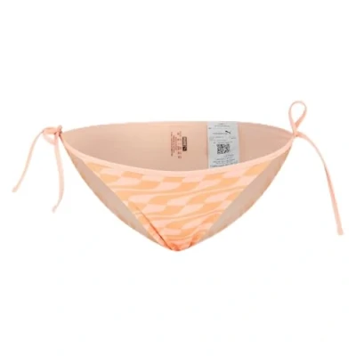 Image of PUMA Women&#039;s Swimwear Formstrip Side Tie Brief Swim, Peach Combo, Small