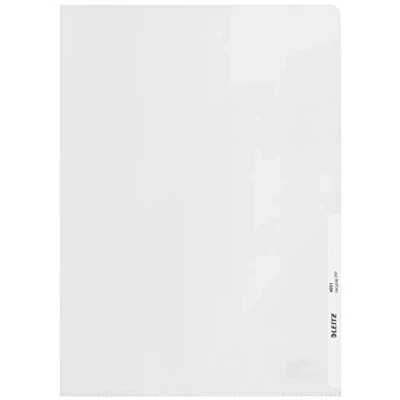 Image of Leitz A4 File Folders, Pack of 25, Non Toxic Plastic, Embossed Mat Surface, 140 Micron Thick, 100% Recyclable, Eco Friendly, Recycle Range, 40013003, Clear