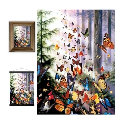 Image of 3D LiveLife Lenticular wall Art Prints Butterfly Woods from Deluxebase. Unframed Wildlife Poster. A perfect filler. Original artwork licensed renowned artist, David Penfound