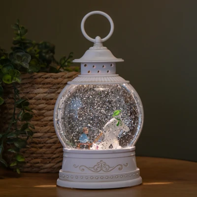 Image of 25cm Battery Operated Light up The Snowman and Snowdog Christmas Water Spinner with LEDs