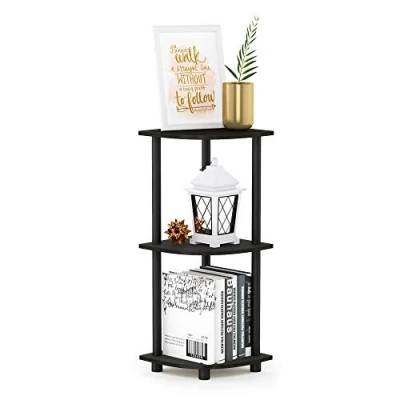 Image of Furinno 3 tier Toolless Shelves, Wood, Espresso/Black, one size
