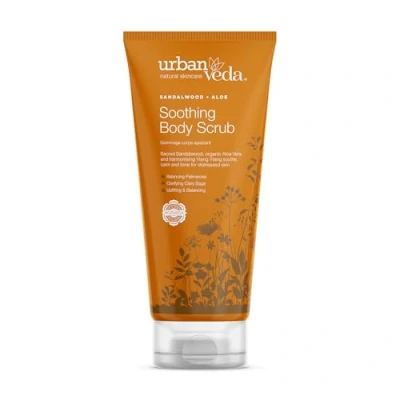 Image of Urban Veda Soothing Body Scrub Exfoliating for Sensitive Skin Vitamin E, Walnut &amp; Pumice Exfoliator Calming Dead Remover Wash 200 ML