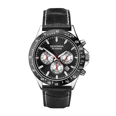 Image of SEKONDA Womens Multi dial Quartz Watch with Leather Strap 1648E.27