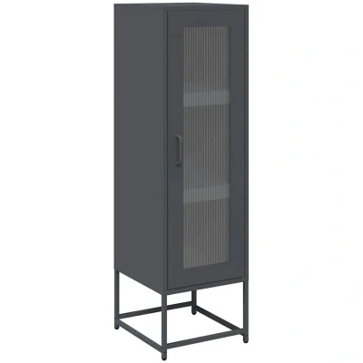 Image of vidaXL Highboard Anthracite 36x39x123 cm Cold rolled Steel