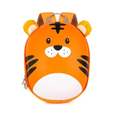 Image of boppi Tiny Trekker Kids Backpack for Holiday Travel &amp; Nursery School Toddler Bag Boys Girls 4 Litre Preschool Rucksack Tiger