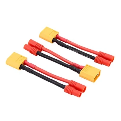 Image of BDHI 3pcs Female 3.5MM Bullets to Male XT60 Connector Adapter Cable 5cm 14awg for Super Tigre Turnigy(BDHI 57)