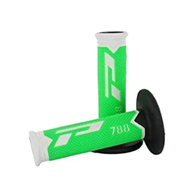 Image of Progrip 788 Pa078800WVFN Motocross Handlebar Grips White/Fluorescent Green/Black