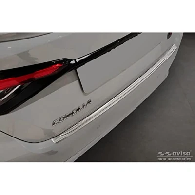 Image of Avisa Stainless Steel Rear bumper protector compatible with Toyota Corolla XII Sedan 2019