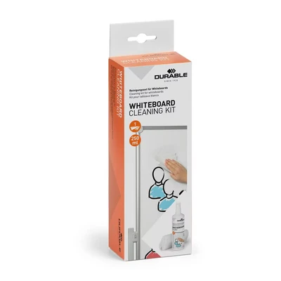 Image of Durable Streak Free Whiteboard Cleaning Kit with Spray and Microfiber Cloth, White Board Cleaner, Eraser, Conditioner Renovator, 250 ml Fluid