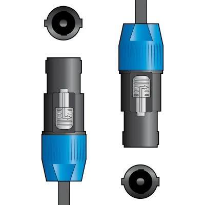 Image of 12m QTX Speakon to Cable Passive Speaker Lead. 2 Core