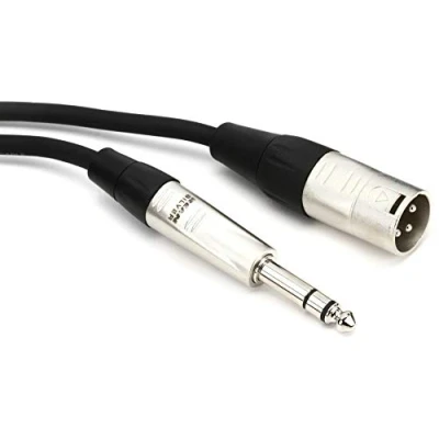 Image of Hosa HSX 020 REAN 1/4 inch TRS to XLR3M Pro Balanced Interconnect Cable, 20 feet