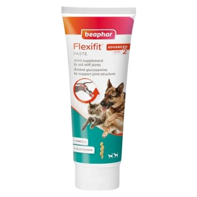Image of Beaphar Flexifit® Joint Supplement Paste for Cats &amp; Dogs, 250g Aids Stiff Joints Contains Glucosamine, Omega 3, Vitamins C E Ideal Older, Senior Pets Tasty Flavour