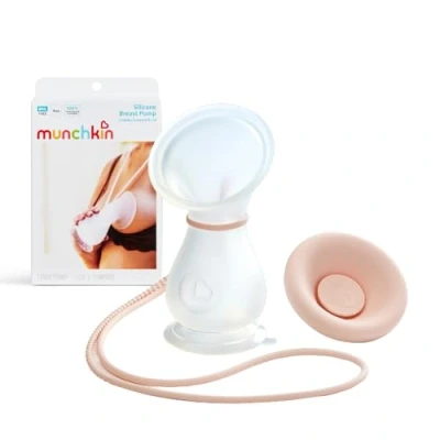 Image of Munchkin Silicone Breast Pump Breastfeeding Manual Holds up to 120ml of Milk Ergonomic Design &amp; Easy Use Baby Essentials
