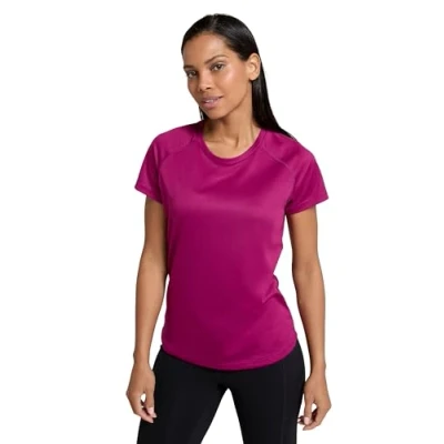 Image of Mountain Warehouse Endurance Womens T Shirt IsoCool Ladies Top, UV Protection UPF30+ Tee, Breathable &amp; High Wicking for Spring Summer, Running, Travelling Purple 6