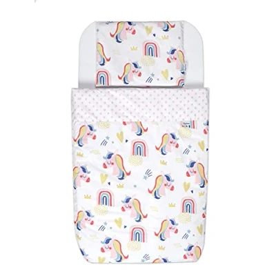 Image of FlyIdeas Next to Me Crib Fitted Sheets 4 Pcs Complete Set with Duvet &amp; Cover 83x50 Cm Compatible Bedside Co Sleeping Mattresses 50x80 40x80 and Similar