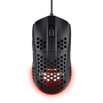 Image of Trust Gaming GXT 928W Helox White Mouse, Superlight USB Wired Mouse 65g, Adjustable DPI (200 6400), Optical Sensor, 6 Programmable Buttons, RGB LED Lighting, PC Laptop Macbook