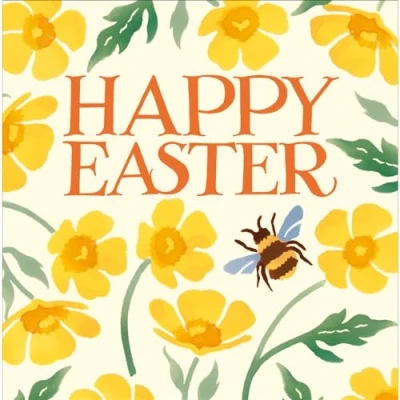 Image of Easter Card Emma Bridgewater Artistic Design Spring Flowers and Bee Made in the UK Eco Friendly