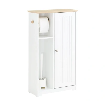 Image of Bathroom Storage Cabinet Toilet Paper Roll Holder,BZR189 W Sobuy