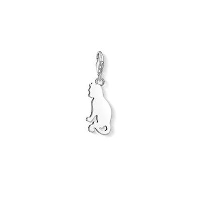 Image of Thomas Sabo Women Charm Pendant Cat Club 925 Sterling Silver 1337 001 12