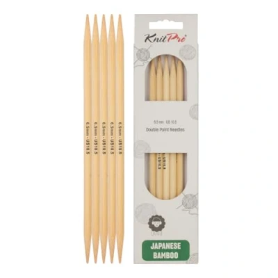 Image of KnitPro Pointed Knitting Needles, Bamboo, Natural, 6.5mm
