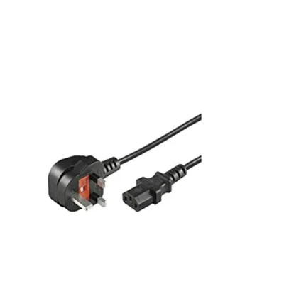 Image of MicroConnect PE090420 2 m BS 1363 Black C13 Power Cable (2 m, Male/Female coupler; 1363; Black)