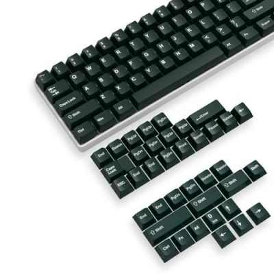 Image of MAMBASNAKE 142 Keys PBT Double Shot Full Keycap Set,Cherry Profile,ANSI US Layout for 61/68/87/98/104/108 Mechanical Keyboard,Compatible with Cherry Gateron Otemu Kailh MX Switch (Retro Dark Green)