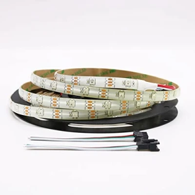 Image of Boarda 5V WS2812B RGB 5050SMD Individually addressable LED Strip Light,16.4ft Programmable 30 LEDs/m IP65 Dream Color DIY Projects Lighting, White