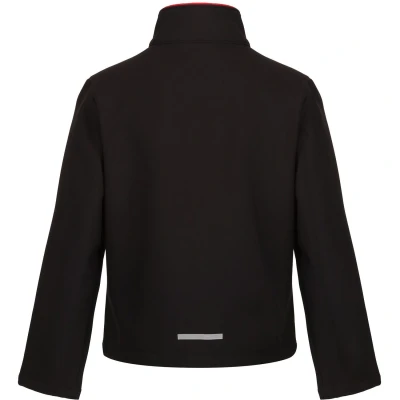 Image of Regatta Professional Kids&#039; Ablaze 2 Layer Softshell Black Classic Red, Size: 3 4 Years