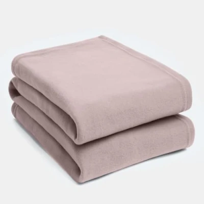 Image of Dreamscene Warm Polar Fleece Throw Over Super Soft Luxury Sofa Bed Garden Blanket, Blush Pink 120 x 150 cm