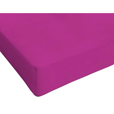 Image of Sogni e Capricci Max Color Fitted Sheet with 25cm Corner, 100% Cotton, Fuchsia, small double