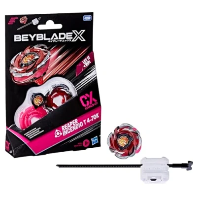 Image of Beyblade X Reaper Incendio T 4 70K CX Starter Pack Top and Launcher