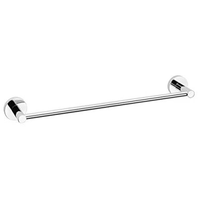 Image of tesa EXXCELLENT Single Towel Rail Self Adhesive Bar in Stainless Steel Design Wall Mounted Holder Waterproof, incl. Power.Kit Solution 50mm x 500mm 85mm