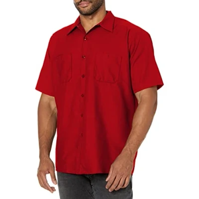 Image of Red Kap Men&#039;s Industrial Work Shirt, Short Sleeve Utility Button, XXXXL