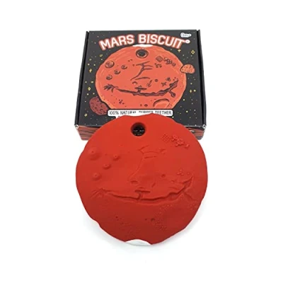 Image of Mars Planet Shaped Teething Aid for Babies Biscuit Natural Rubber Baby Toy Space Bath Martian Sensory Teether Unique Soother Gift Loving Parent