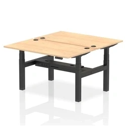 Image of Air B2B 1400x800mm Height Adjustable 2P Bench Desk CP Maple/Black