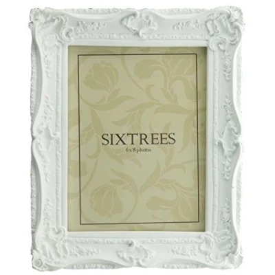 Image of Shabby Chic Style Very Ornate Matt White Frame for 8&quot;x6&quot; (200x152mm) Pictures Chelsea, by Sixtrees.