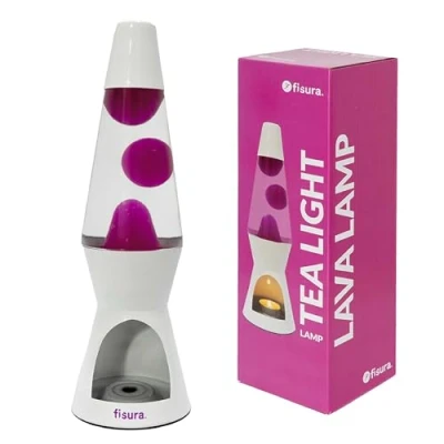 Image of Fisura Lava Lamp with Candle. Electricity Free lamp. Eco Friendly Motion Original Gift. Measurements: 29 centimetres x 8.5