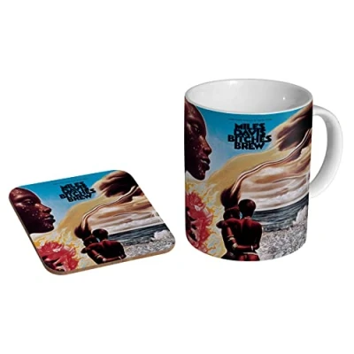Image of Miles Davis Bitches Brew Ceramic Coffee Mug + Coaster Gift Set