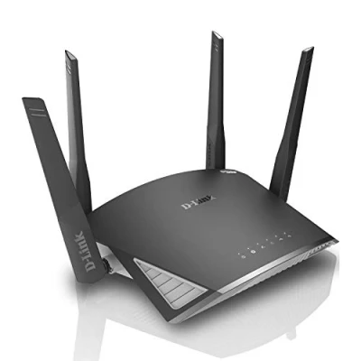Image of D Link DIR‑2660, EXO AC2600 Smart Wi‑Fi Router, Dual Band, 802.11 AC Wave 2 with MU MIMO, Alexa Compatible, Black