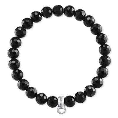Image of Thomas Sabo Women Charm Bracelet Black Club 925 Sterling Silver X0220 840 11