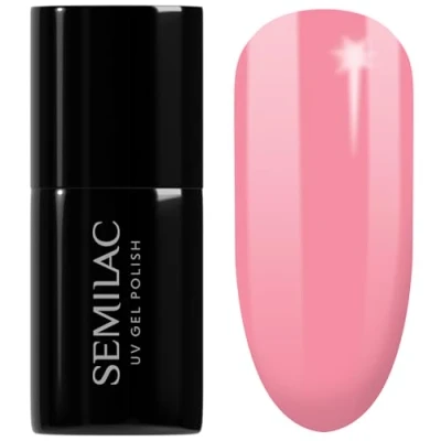 Image of SEMILAC 212 Natural Pink Nail UV Gel Polish Long Lasting and Easy to Apply Soak off UV/Led Perfect for Home Professional Manicure Pedicure 7 ml