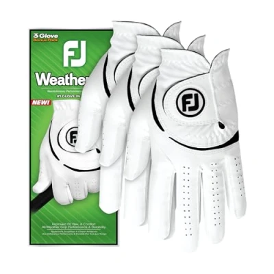 Image of FootJoy WeatherSof Men&#039;s 3 Pack Golf Glove, White