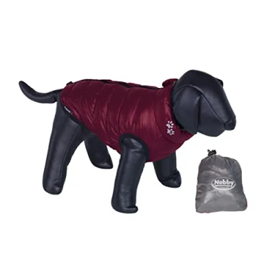 Image of NOBBY Light Dog Coat Bordeaux Grey 44 cm