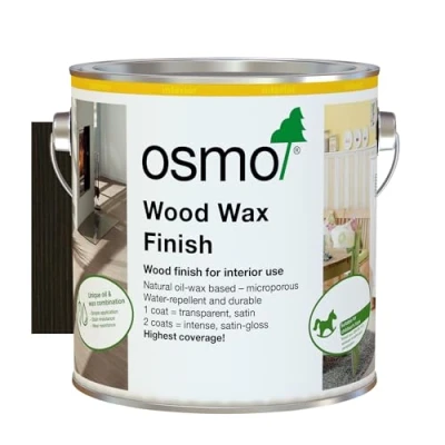 Image of Osmo Wood Wax Finish 3161 Ebony (2.5L, Ebony)