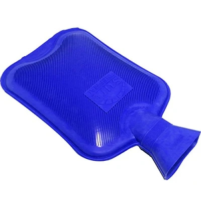 Image of Sure Thermal Ribbed Hot Water Bottle Blue Twin Side