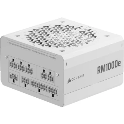 Image of CORSAIR RM1000e (2025) Fully Modular Low Noise ATX Power Supply with 12V 2x6 Cable 3.1 &amp; PCIe 5.1 Compliant, Cybenetics Gold Efficiency, 105C Rated Capacitors, Modern Standby Mode White
