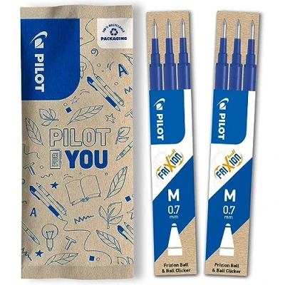 Image of PILOT Frixion Rollerball Refill 0.7 (Pack of 6) (Blue)