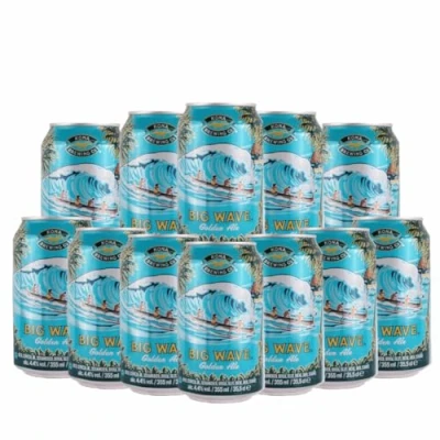 Image of Beer Hunter Kona Brewing Co Big Wave Golden Ale 355ml Can 4.4% ABV (12 Pack)